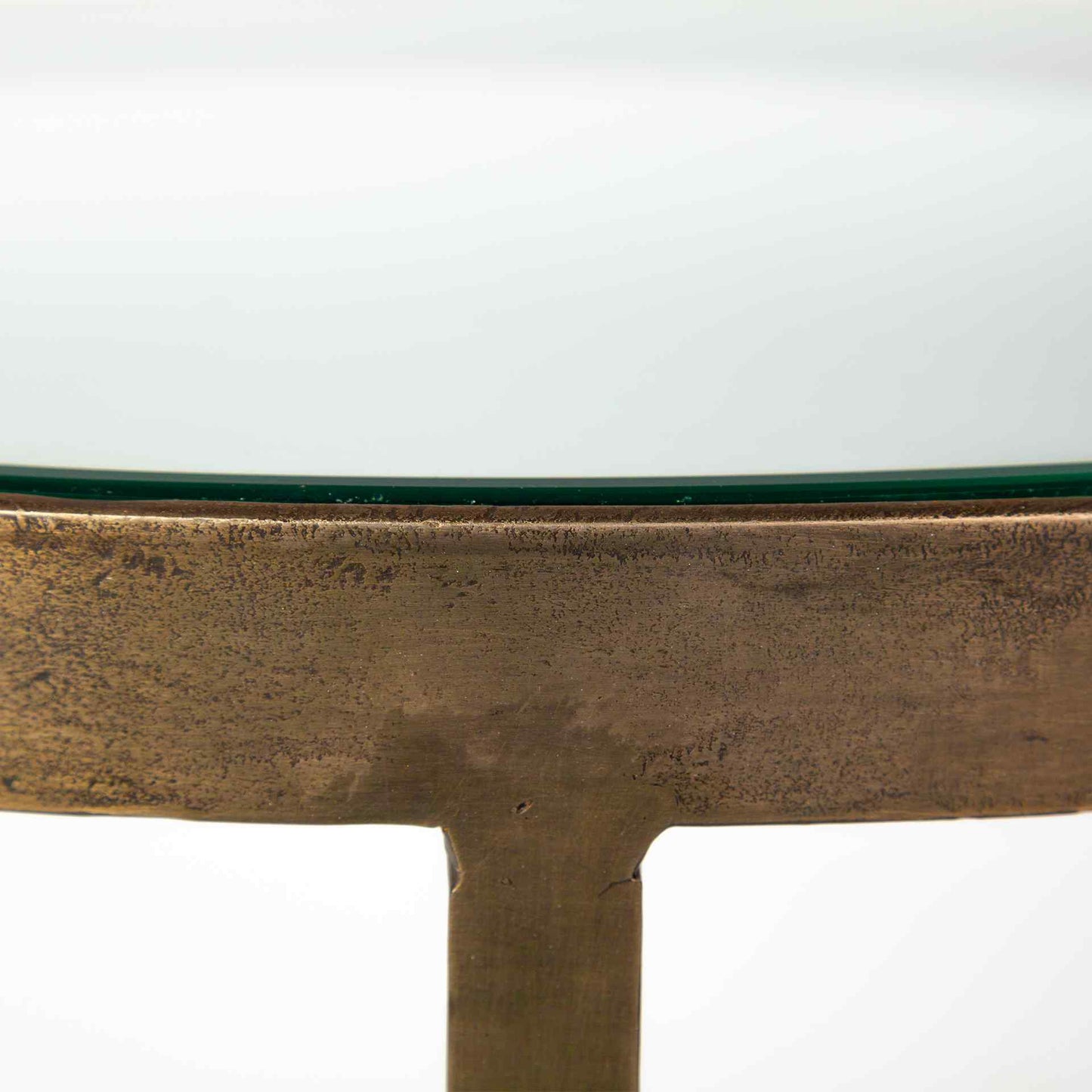 Mercana Reinhardt Glass Top Round Side Table