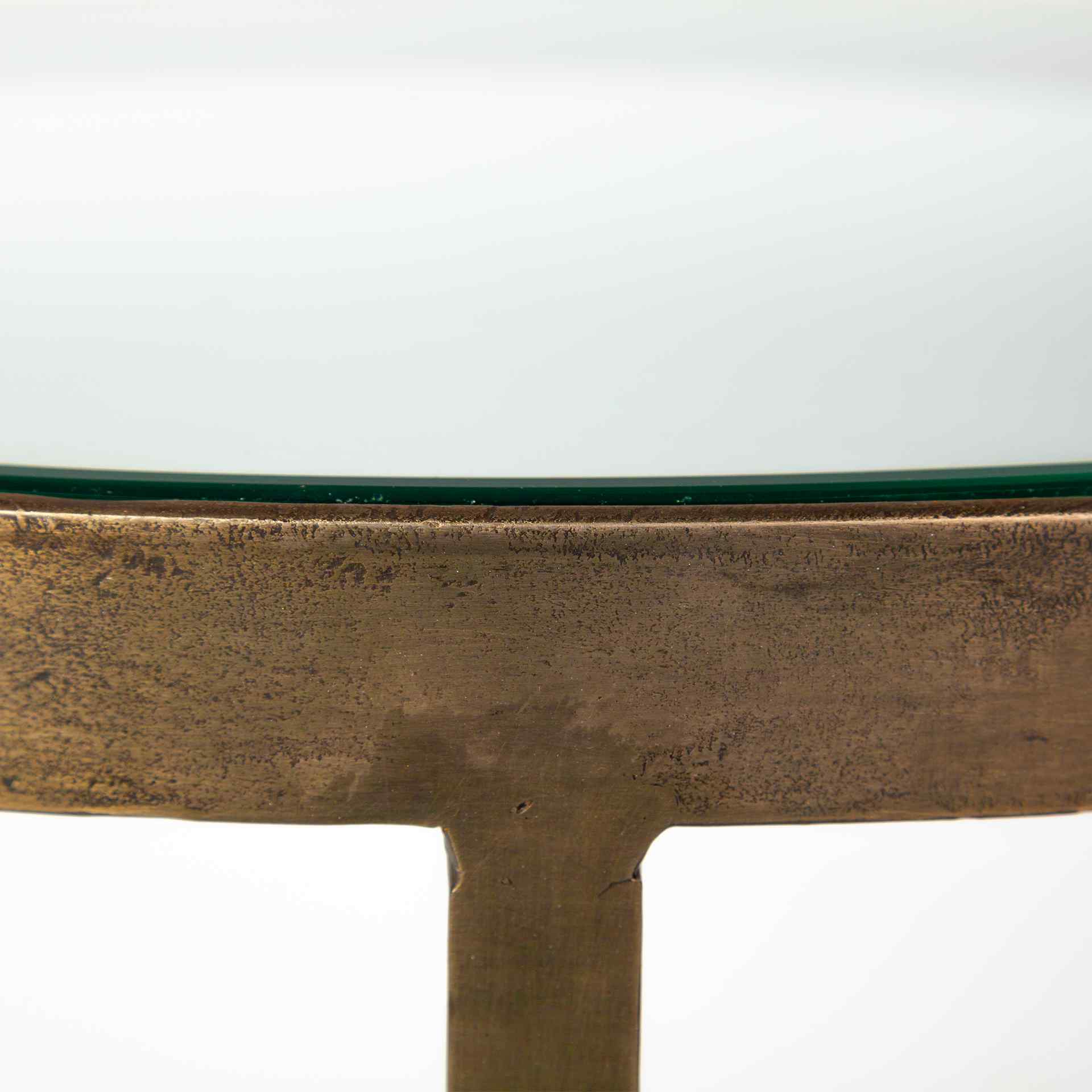 Mercana Reinhardt Glass Top Round Side Table
