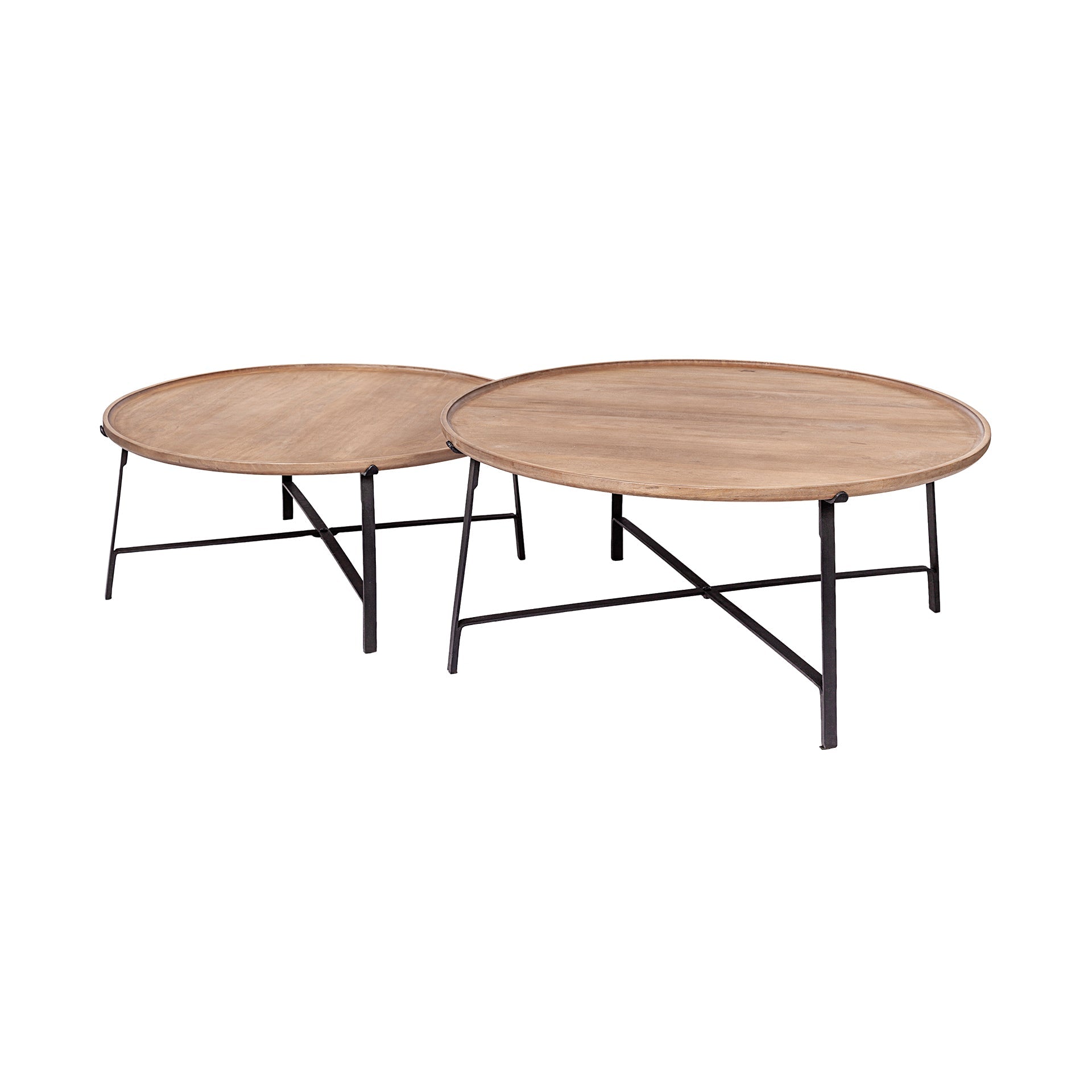 Mercana Helios Wooden Nesting Coffee Table (Set of 2)