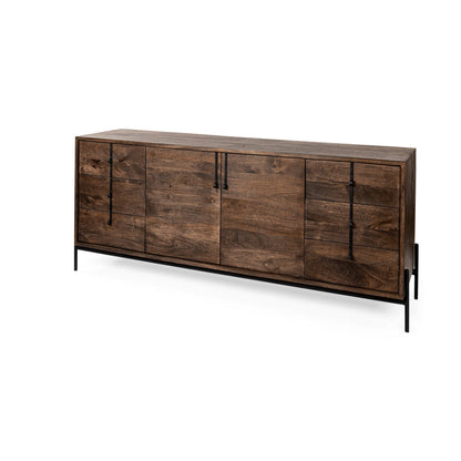 Glenn Six Drawers Wood Sideboard