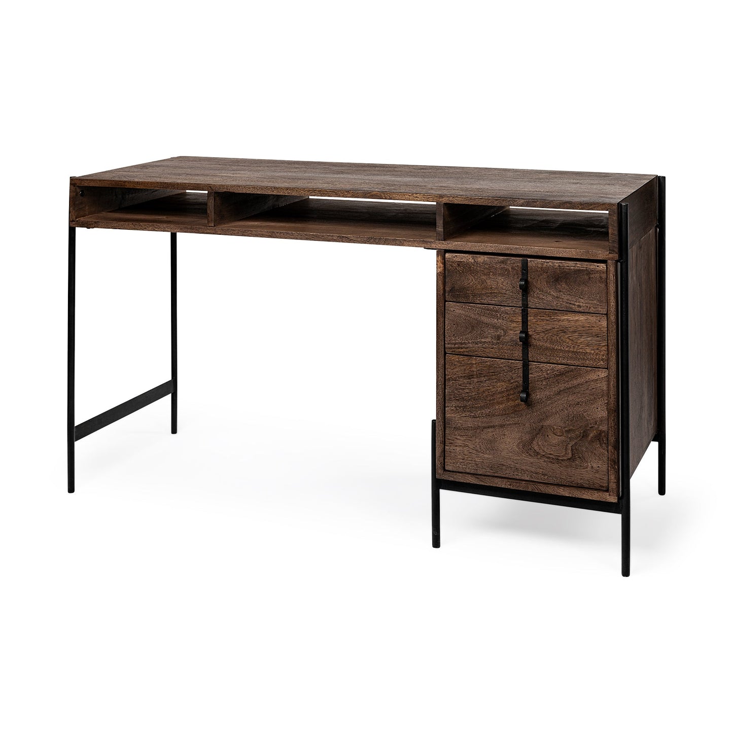 Glenn Three Drawers Wooden Office Desk