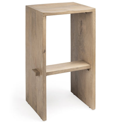 Aida Wooden Light Brown Barstool