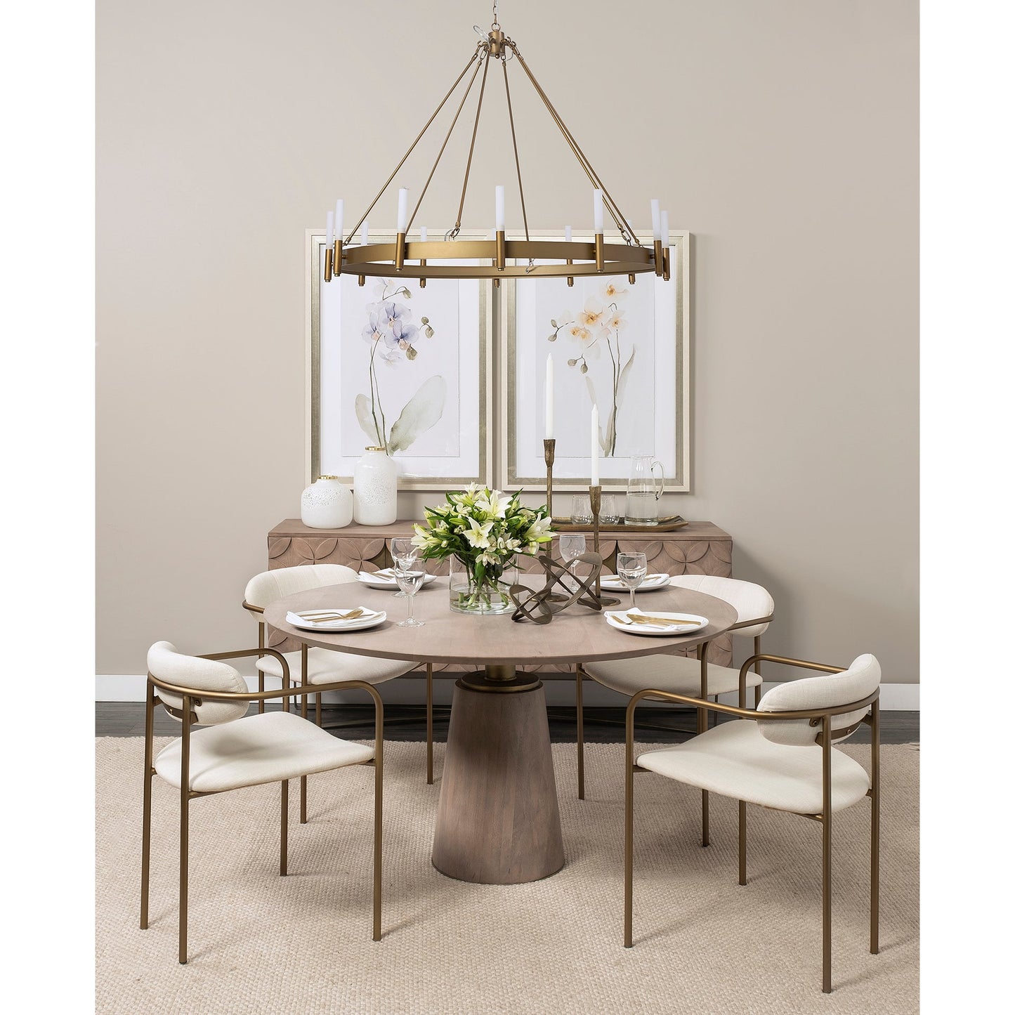 Mercana Maxwell Wooden Round Dining Table