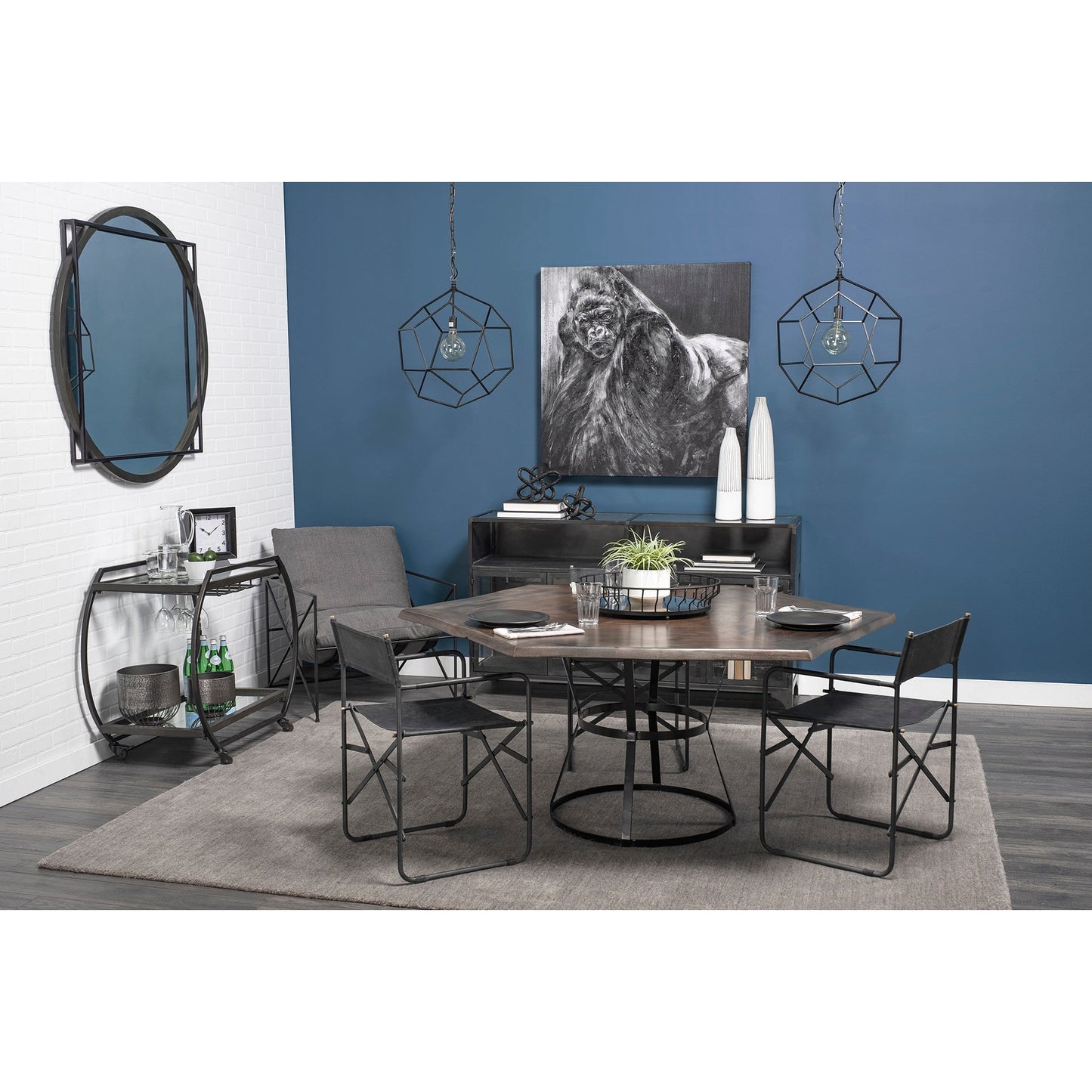 Pender Glass Door Black Display Sideboard