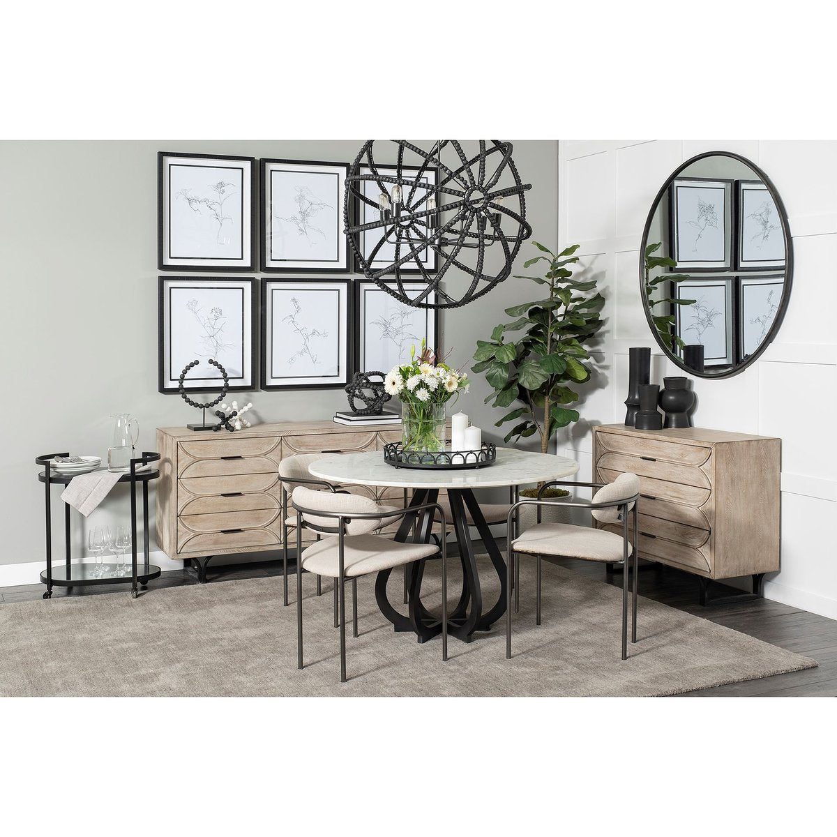 Mercana Parker Leather Dining Chair Set of 2