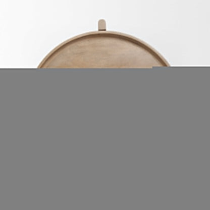 Mercana Cleaver Wood Top Round Accent Table