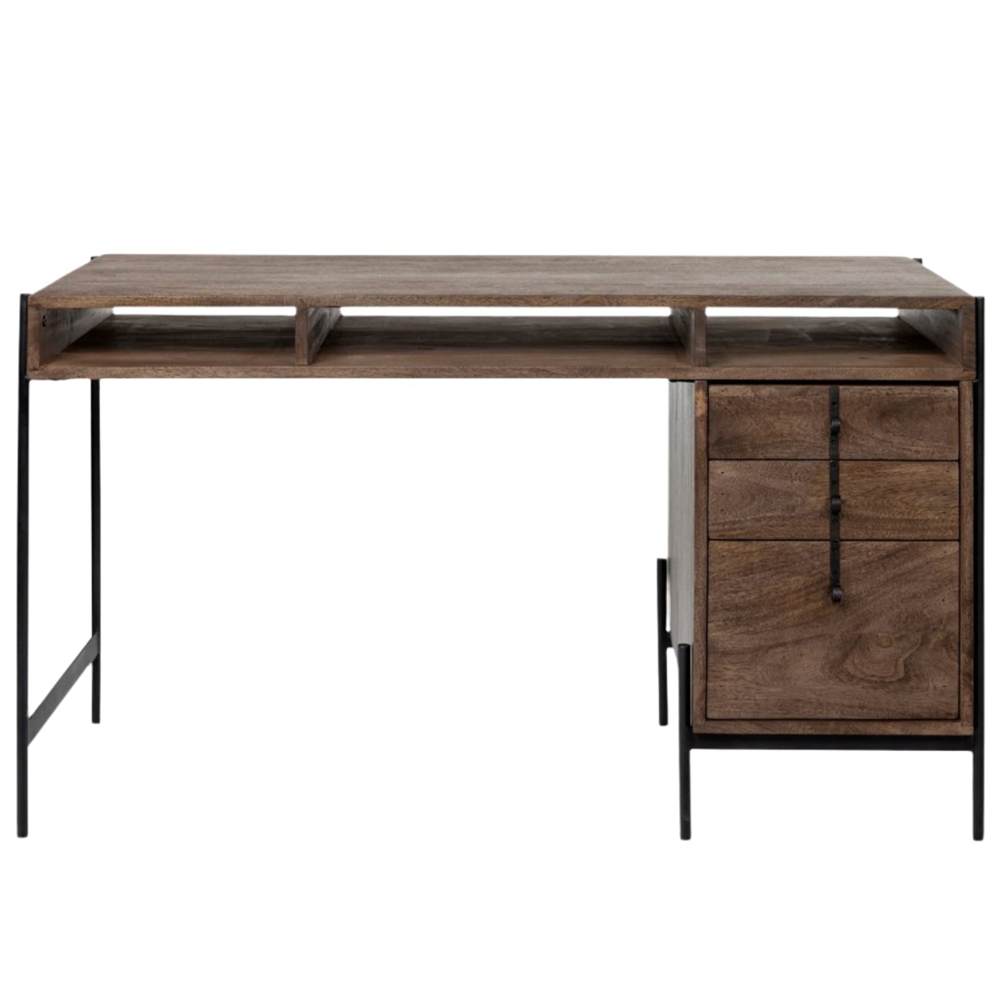 Glenn Three Drawers Wooden Office Desk