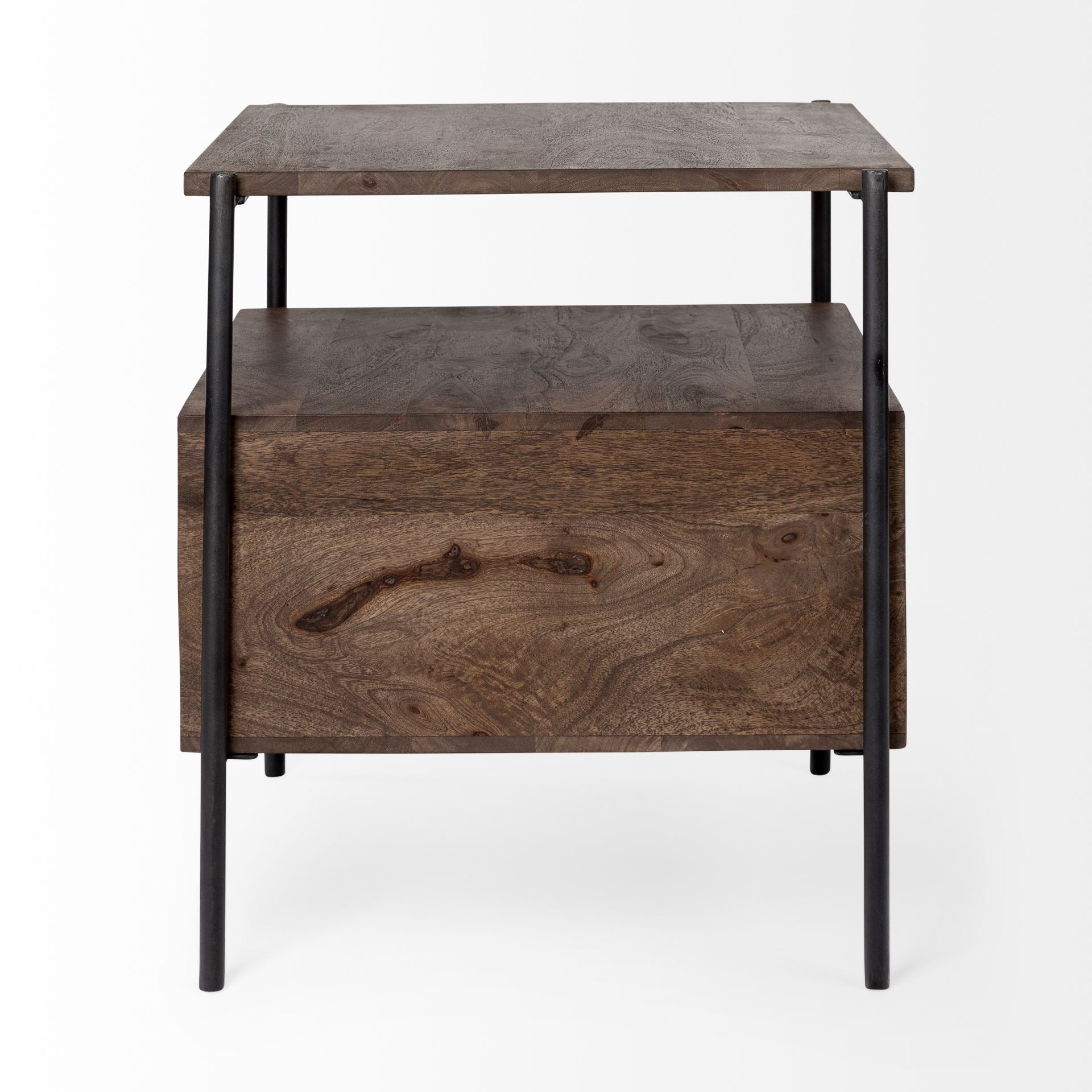 Mercana Glenn Wood Top Square Side Table