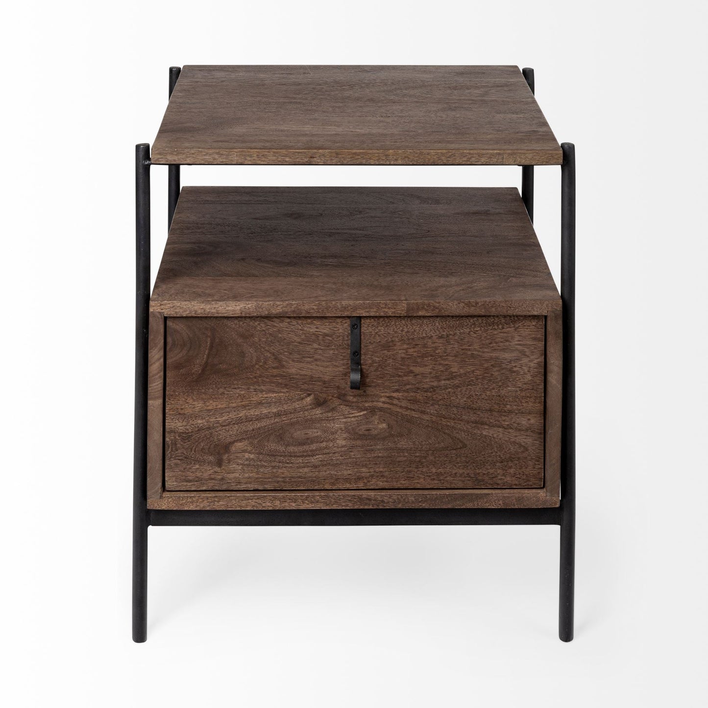 Mercana Glenn Wood Top Square Side Table
