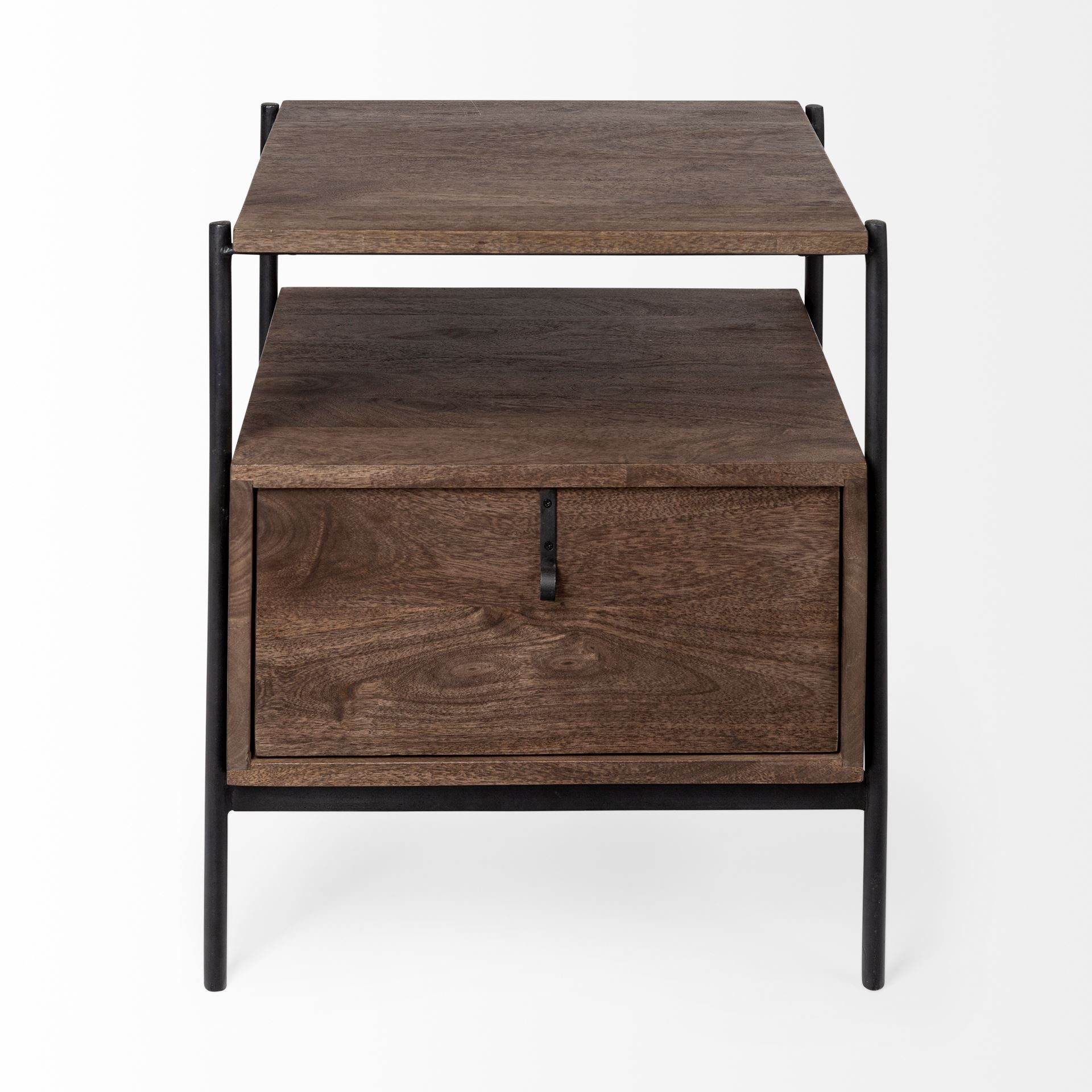 Mercana Glenn Wood Top Square Side Table