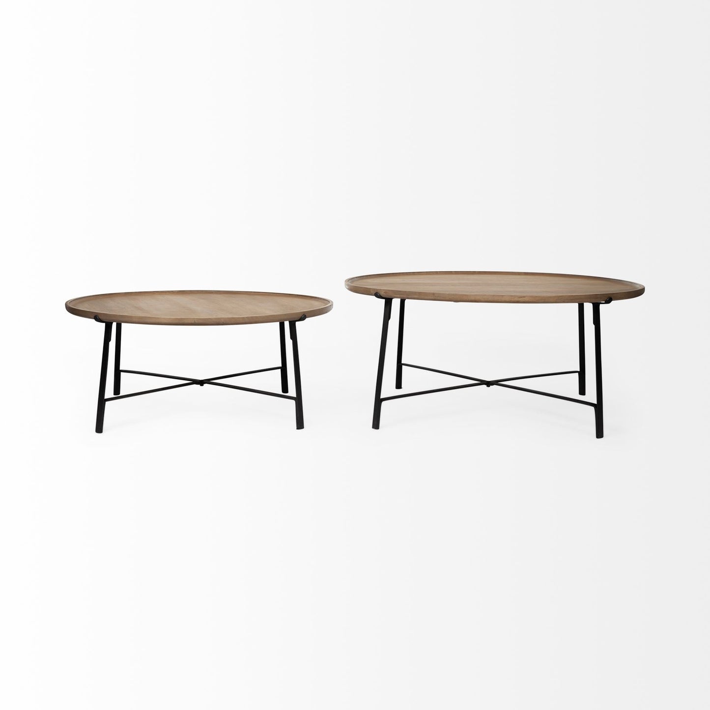 Mercana Helios Wooden Nesting Coffee Table (Set of 2)