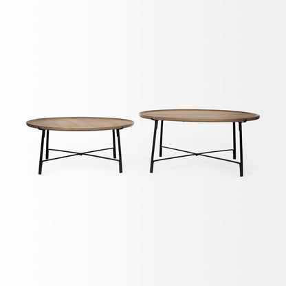 Mercana Helios Wooden Nesting Coffee Table (Set of 2)