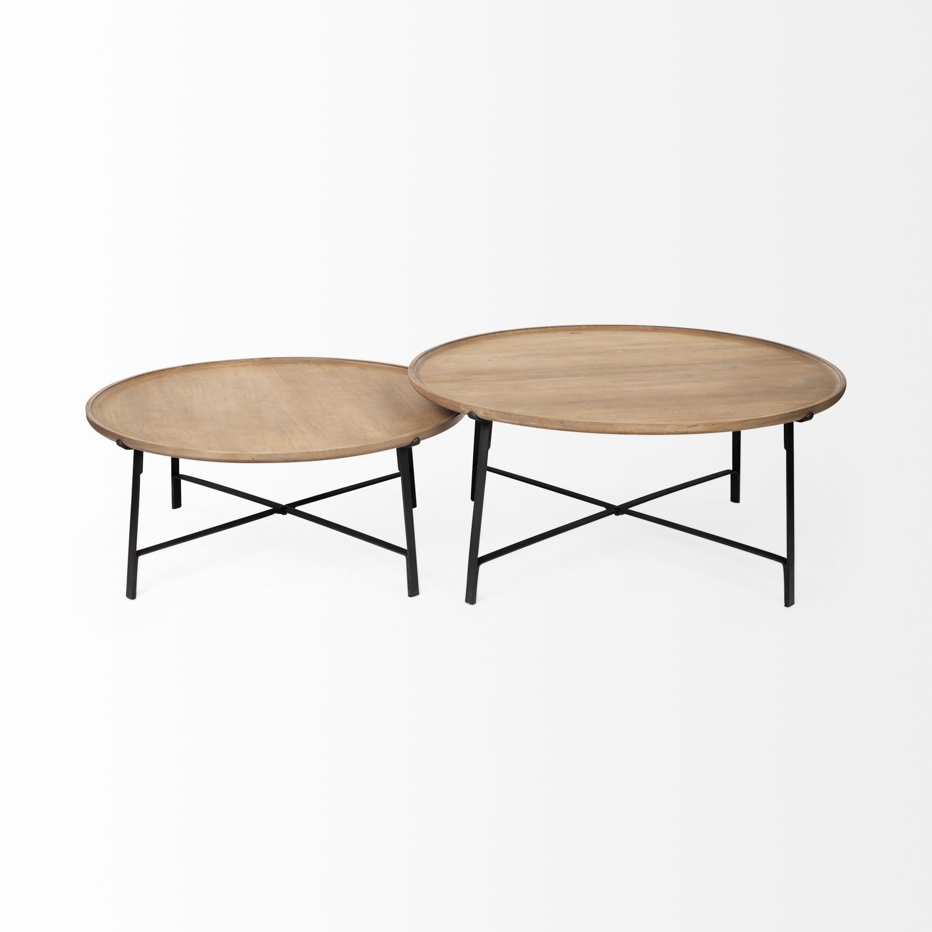 Mercana Helios Wooden Nesting Coffee Table (Set of 2)