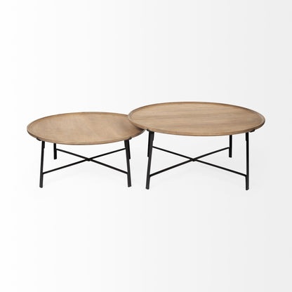 Mercana Helios Wooden Nesting Coffee Table (Set of 2)