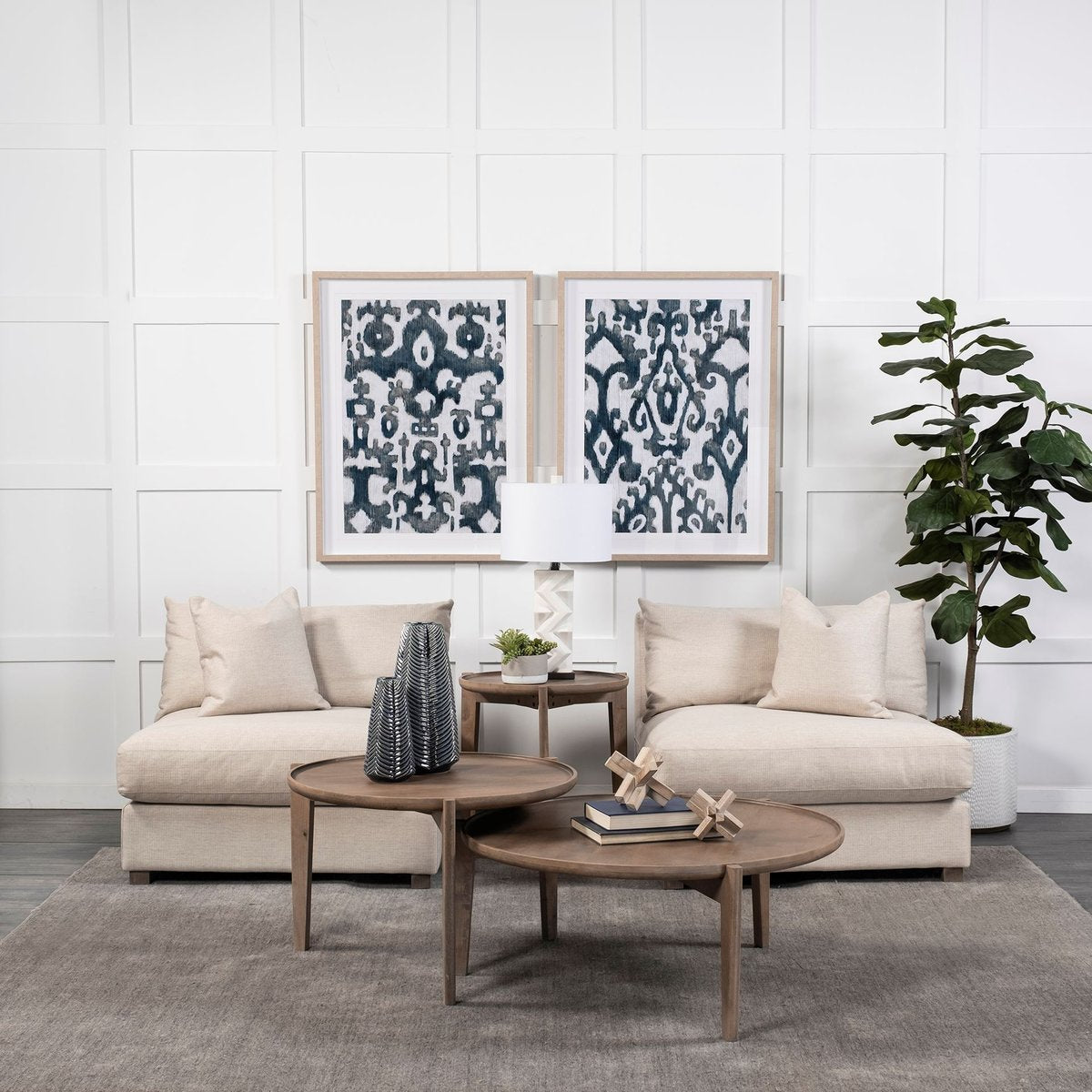 Mercana Valence Fabric Armless Sectional