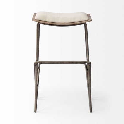 Katniss Cream Fabric Barstool