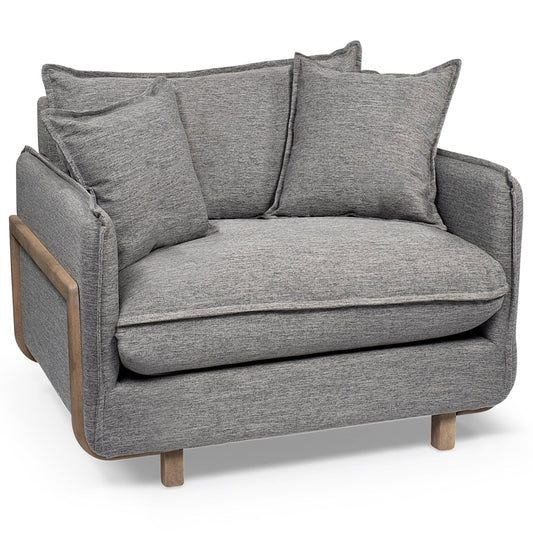 Mercana Roy Grey Fabric Arm Chair