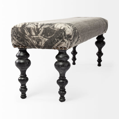 Alhambra Grey Fabric Bedroom Bench