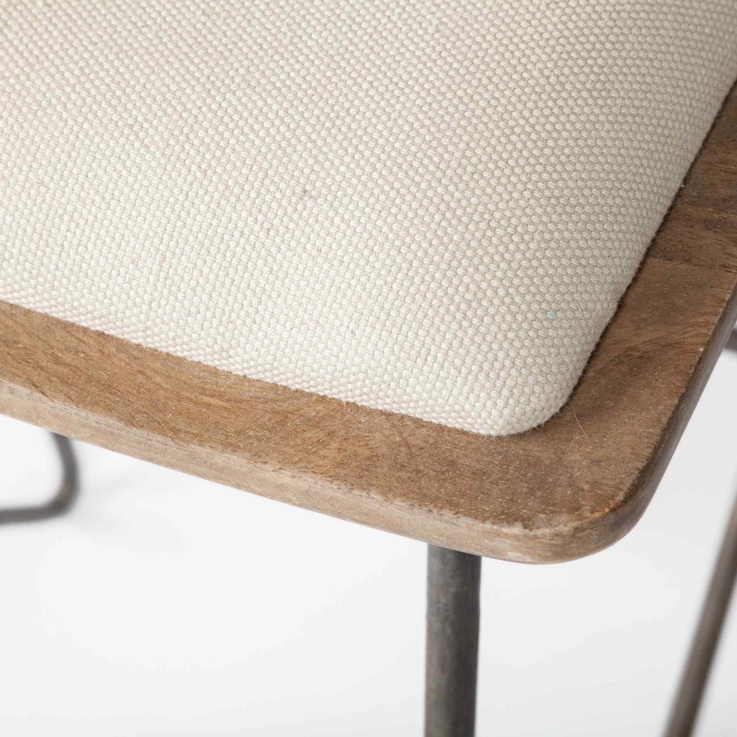 Katniss Cream Fabric Barstool