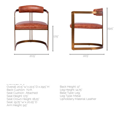 Mercana Hollyfield Leather Dining Chair (Set of 2)