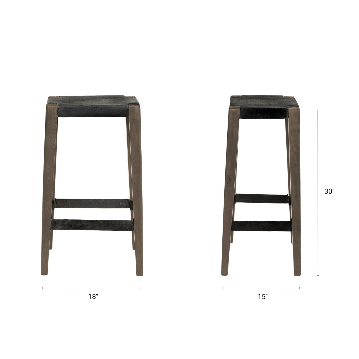Mercana Nell Wooden Brown Leg Bar Stool