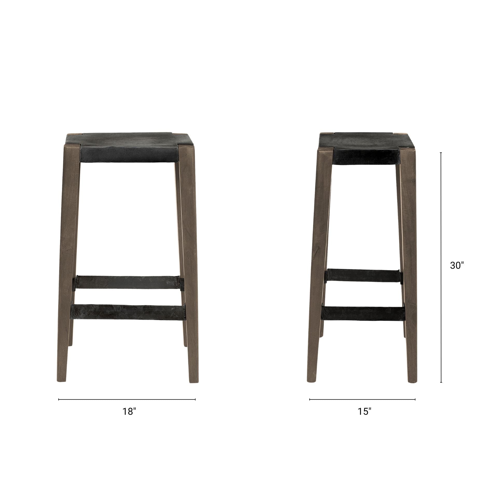Mercana Nell Wooden Brown Leg Bar Stool