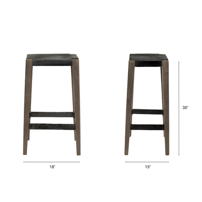 Mercana Nell Wooden Brown Leg Bar Stool