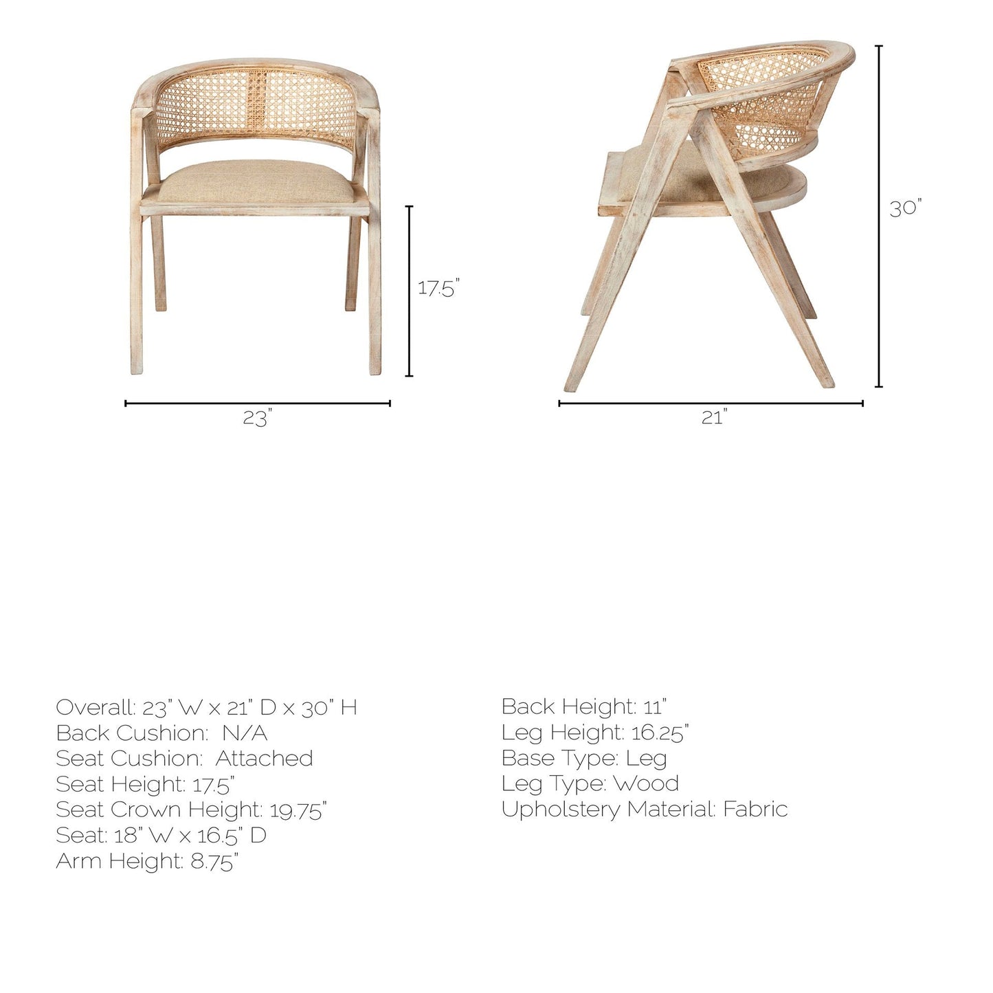 Mercana Tabitha Linen Wrap Seat Dining Chair (Set of 2)