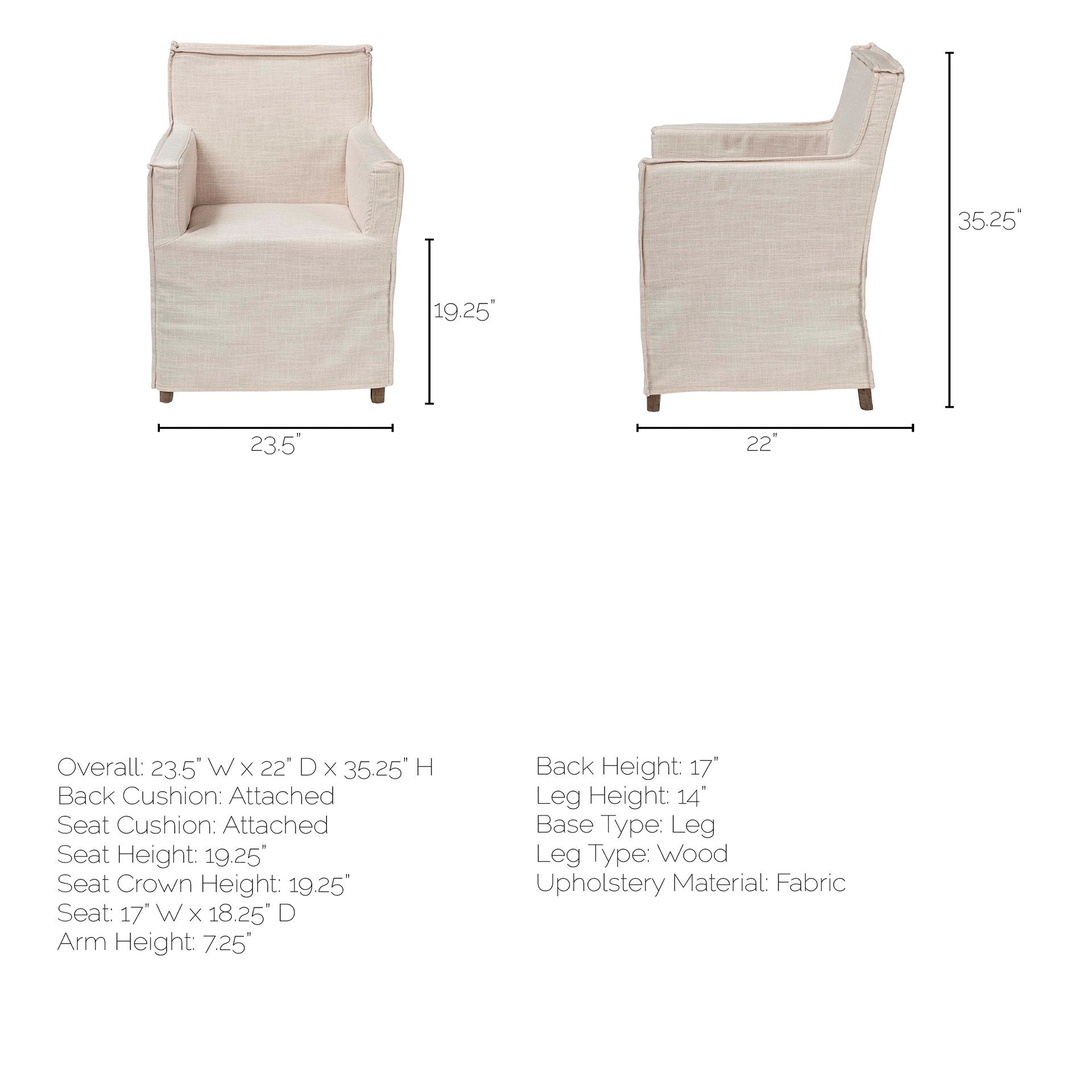 Mercana Elbert Fabric Slip-Cover Dining Chair (Set of 2)