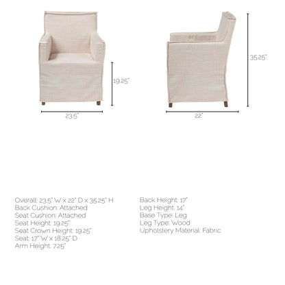 Mercana Elbert Fabric Slip-Cover Dining Chair (Set of 2)