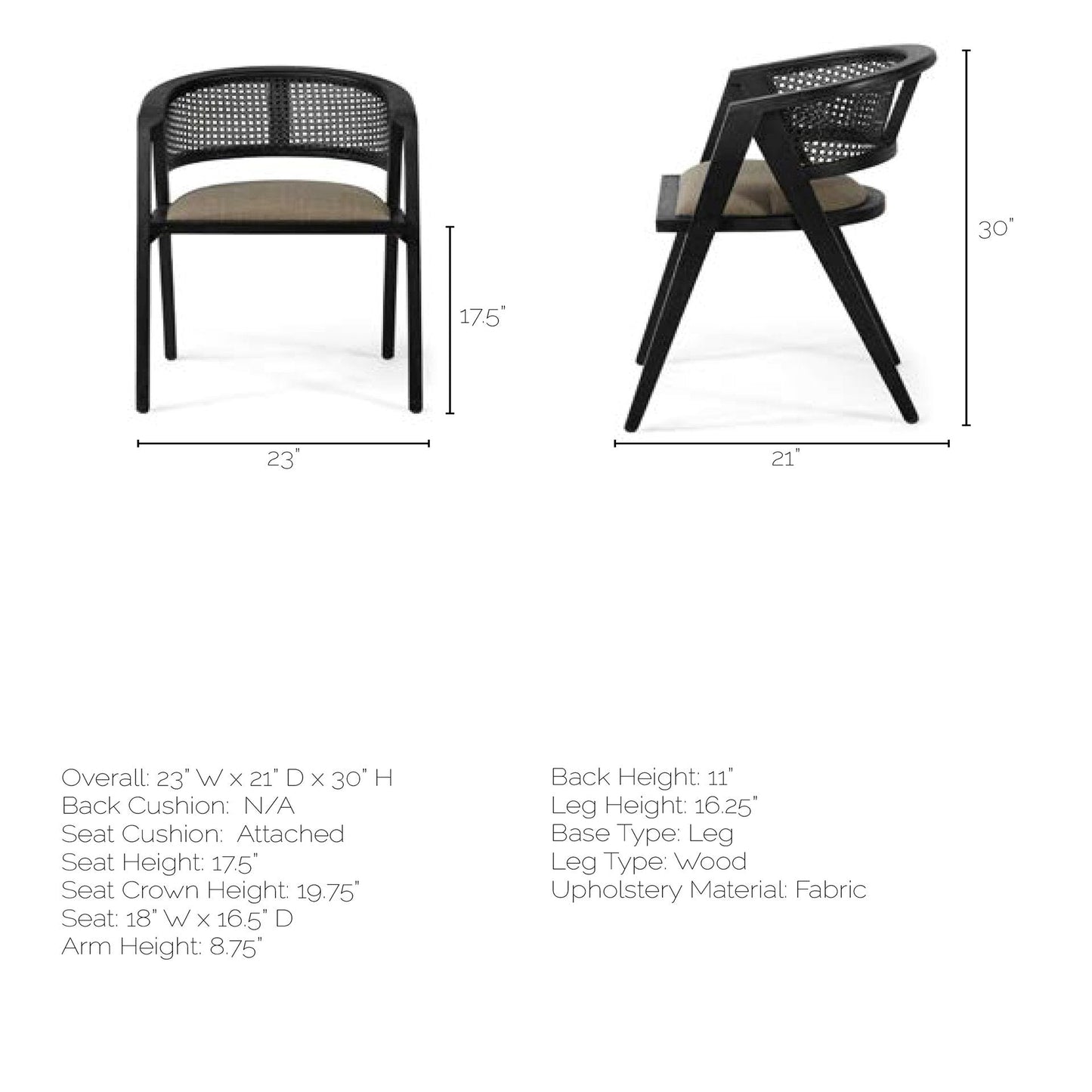 Mercana Tabitha Linen Wrap Seat Dining Chair (Set of 2)