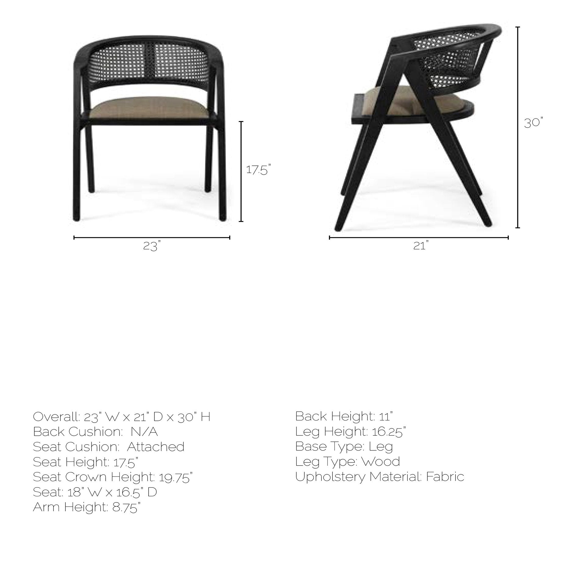Mercana Tabitha Linen Wrap Seat Dining Chair (Set of 2)