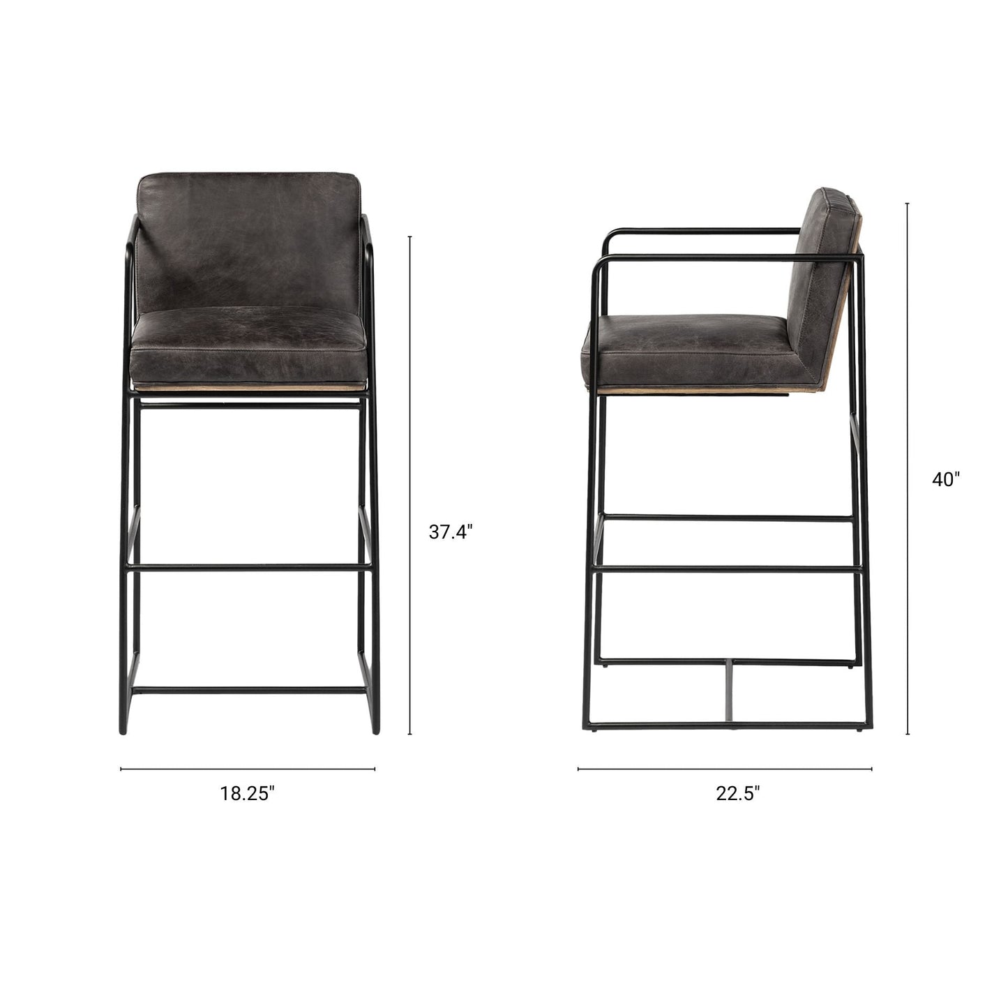 Stamford Leather Bar Stool