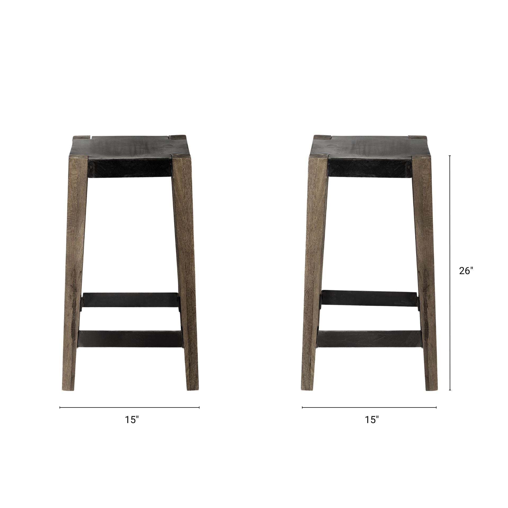 Mercana Nell Wooden Brown Leg Bar Stool