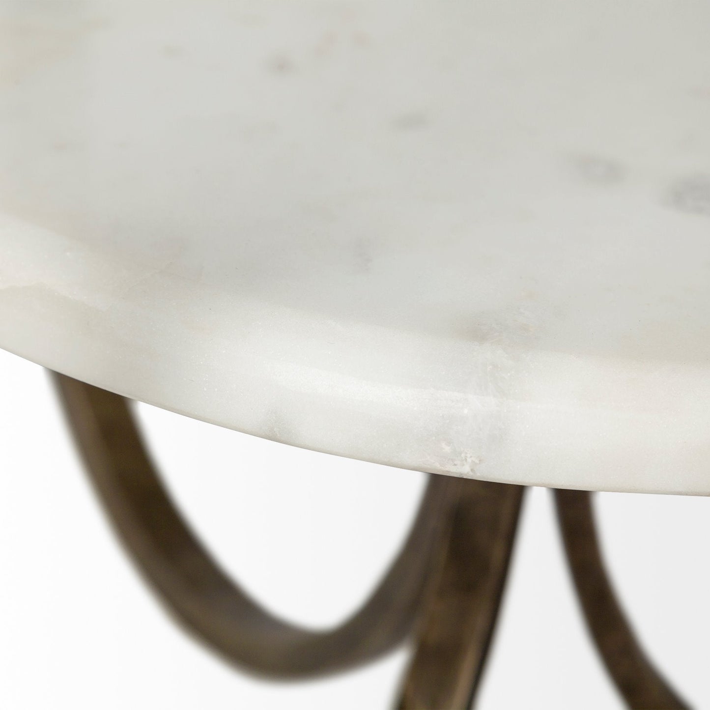 Mercana Reinhardt Glass Top Round Side Table