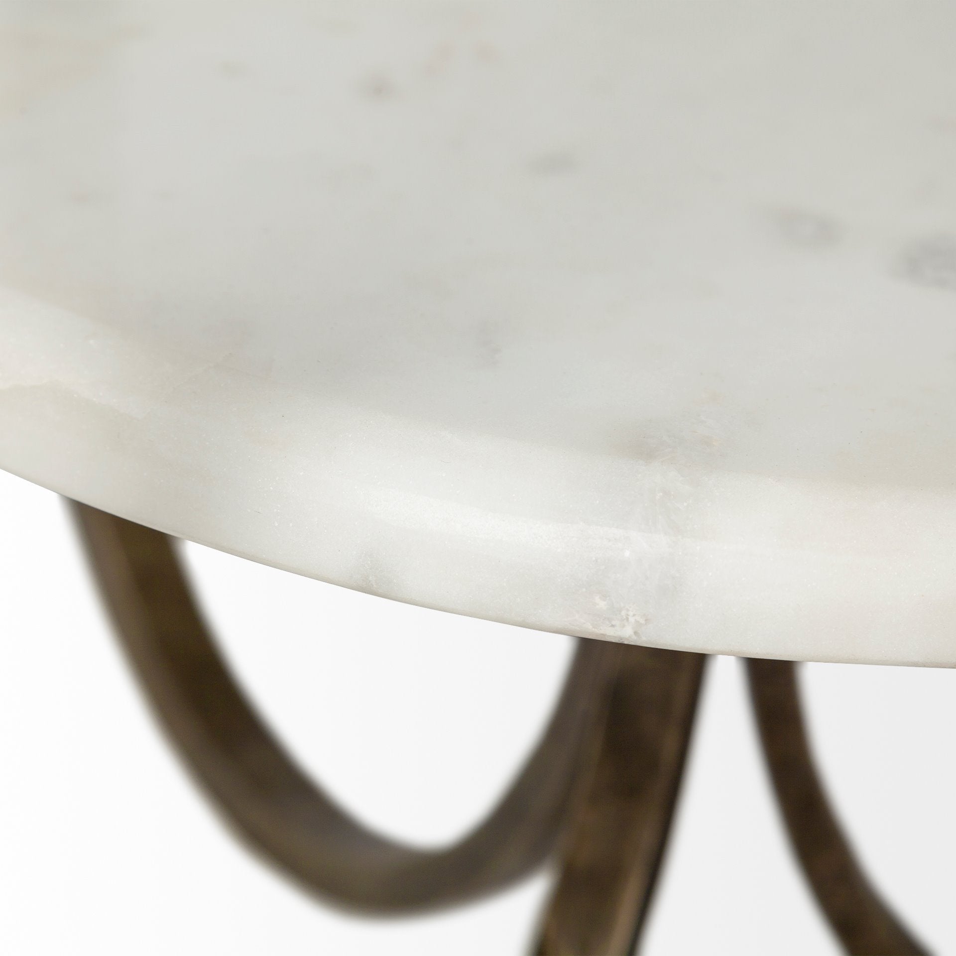 Mercana Reinhardt Glass Top Round Side Table