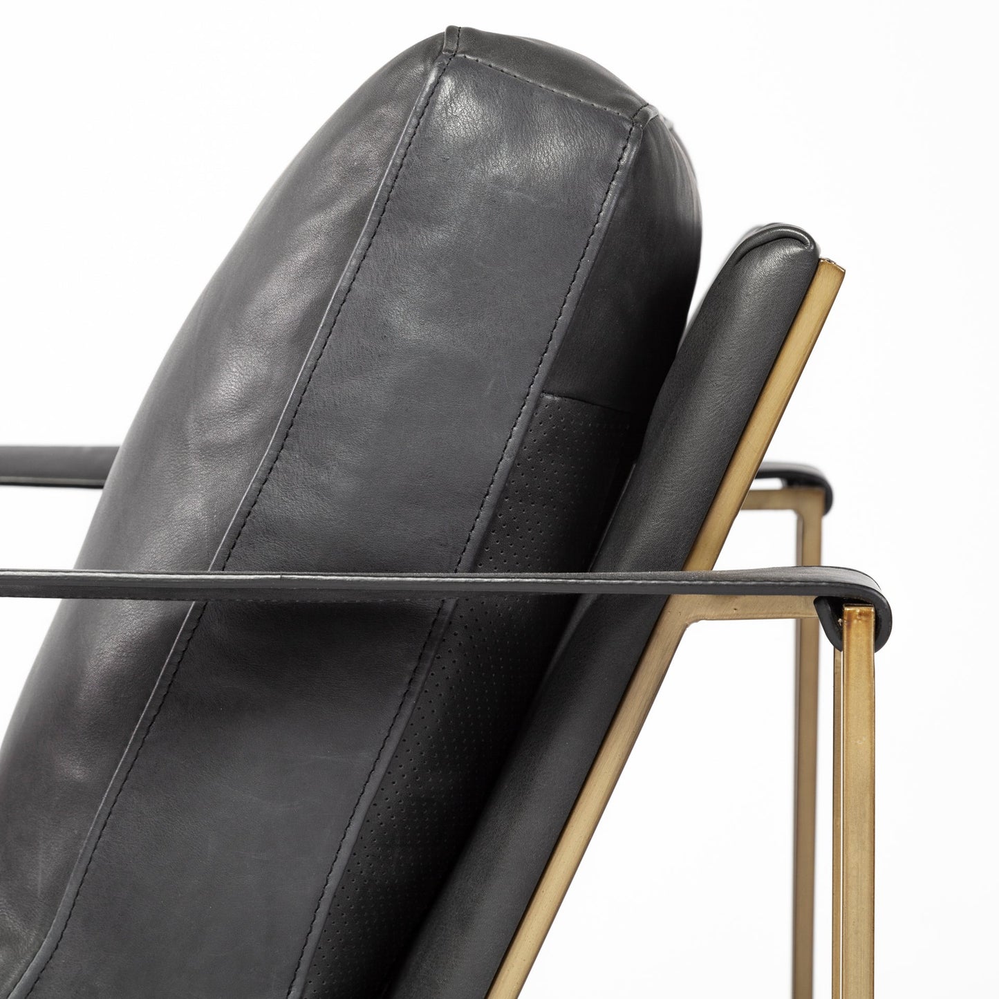 Watson Leather Modern Accent Chair
