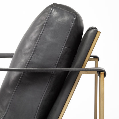 Watson Leather Modern Accent Chair