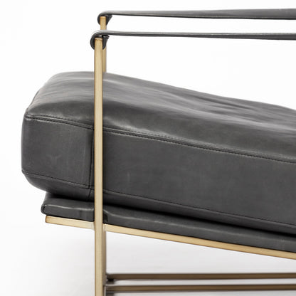 Watson Leather Modern Accent Chair