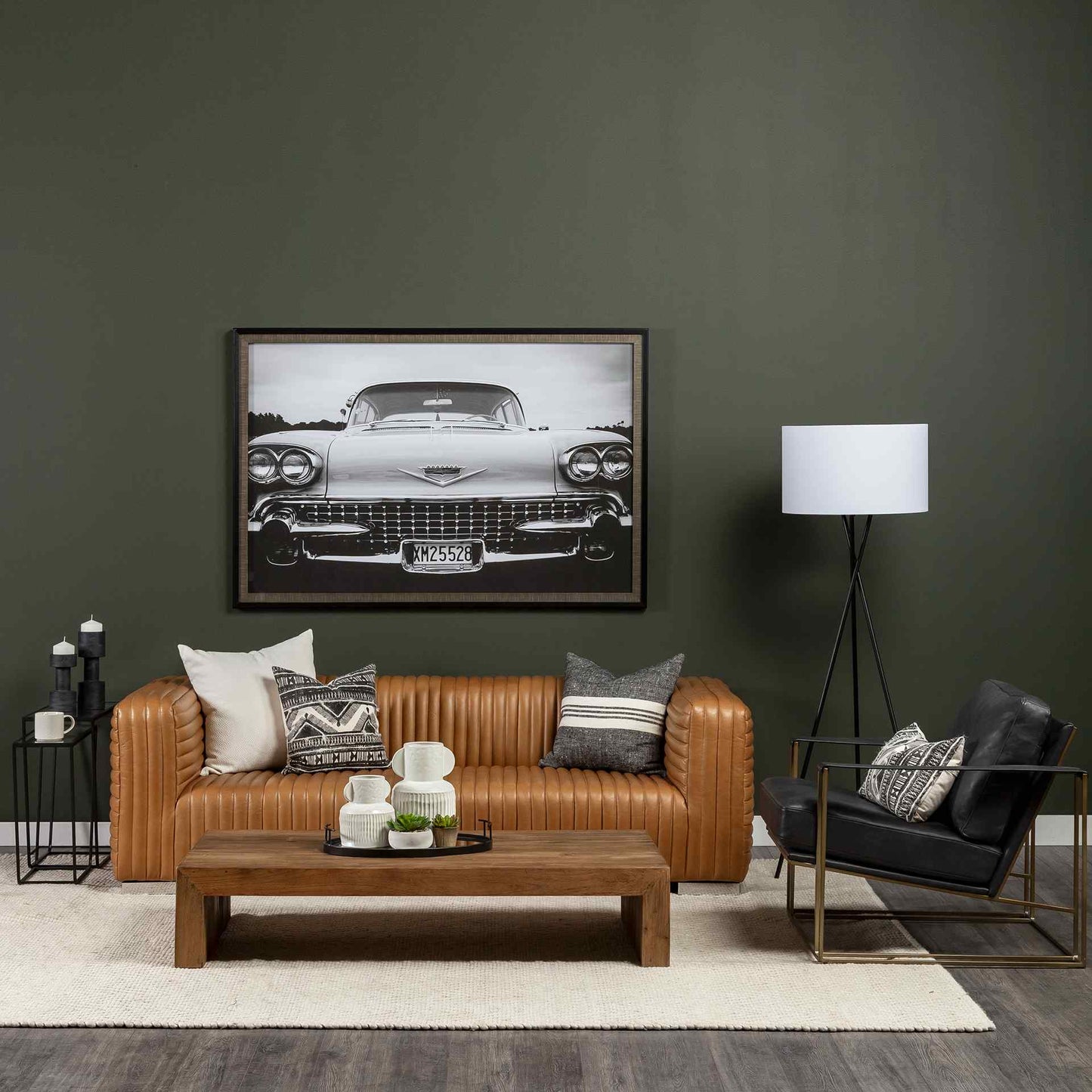 Watson Leather Modern Accent Chair