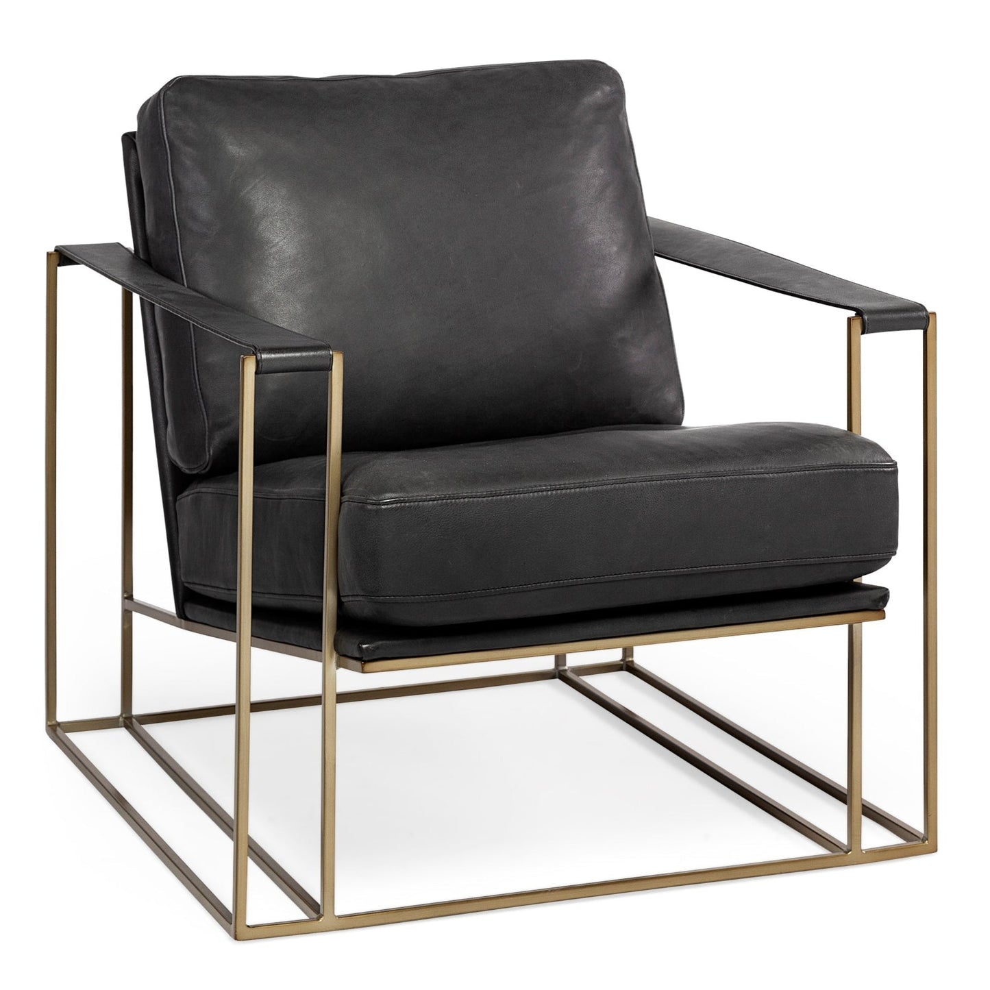 Watson Leather Modern Accent Chair