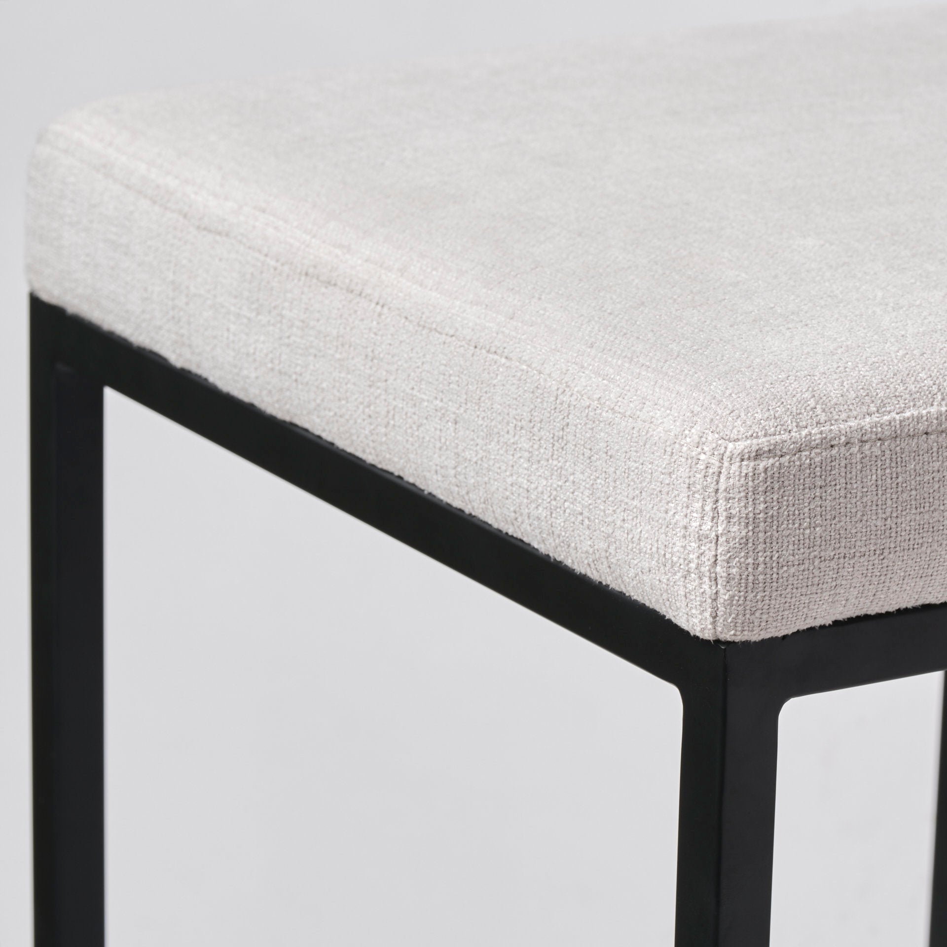 Mercana Frodo White Fabric Bar Stool
