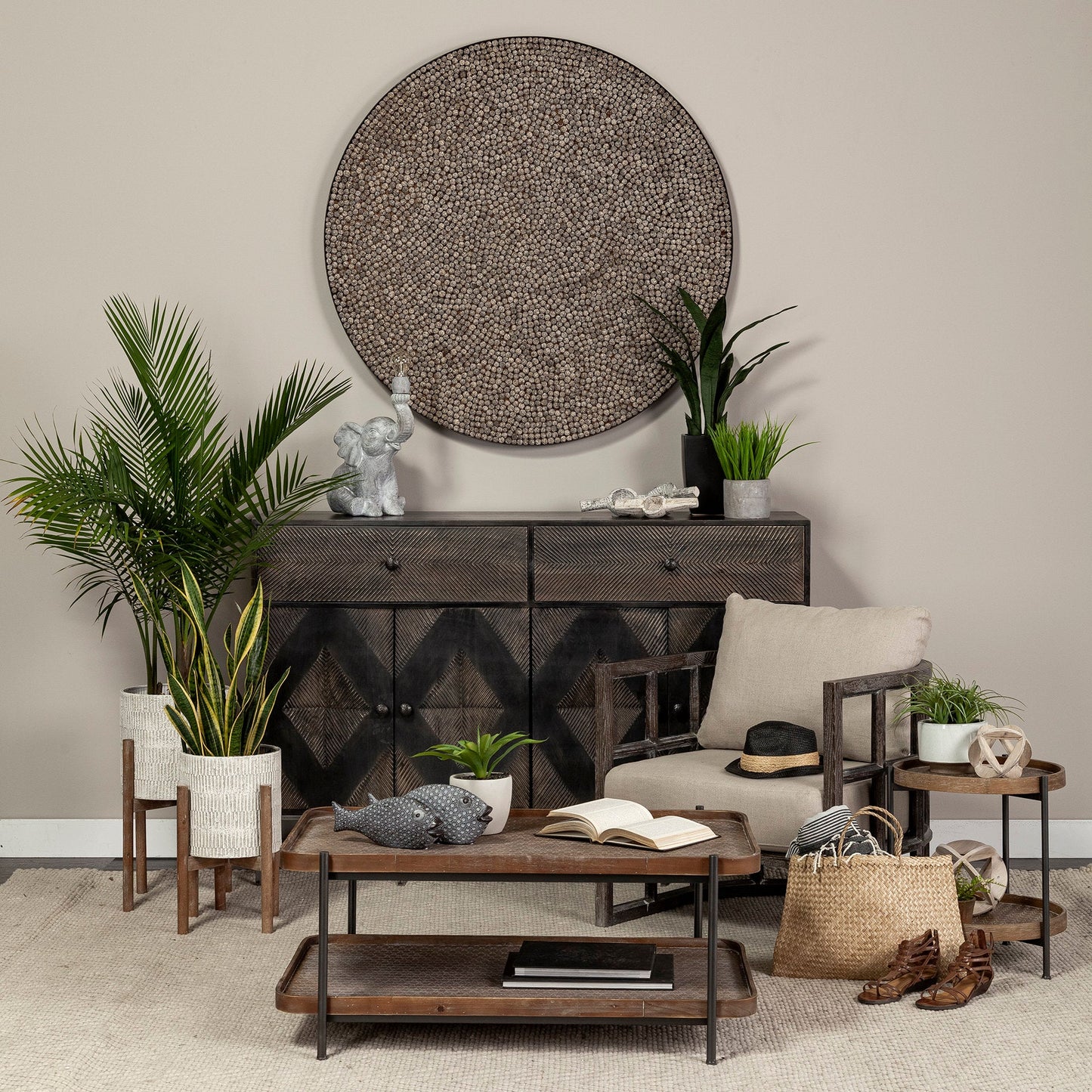 Mercana Kade Tray-Style Wood Side Table