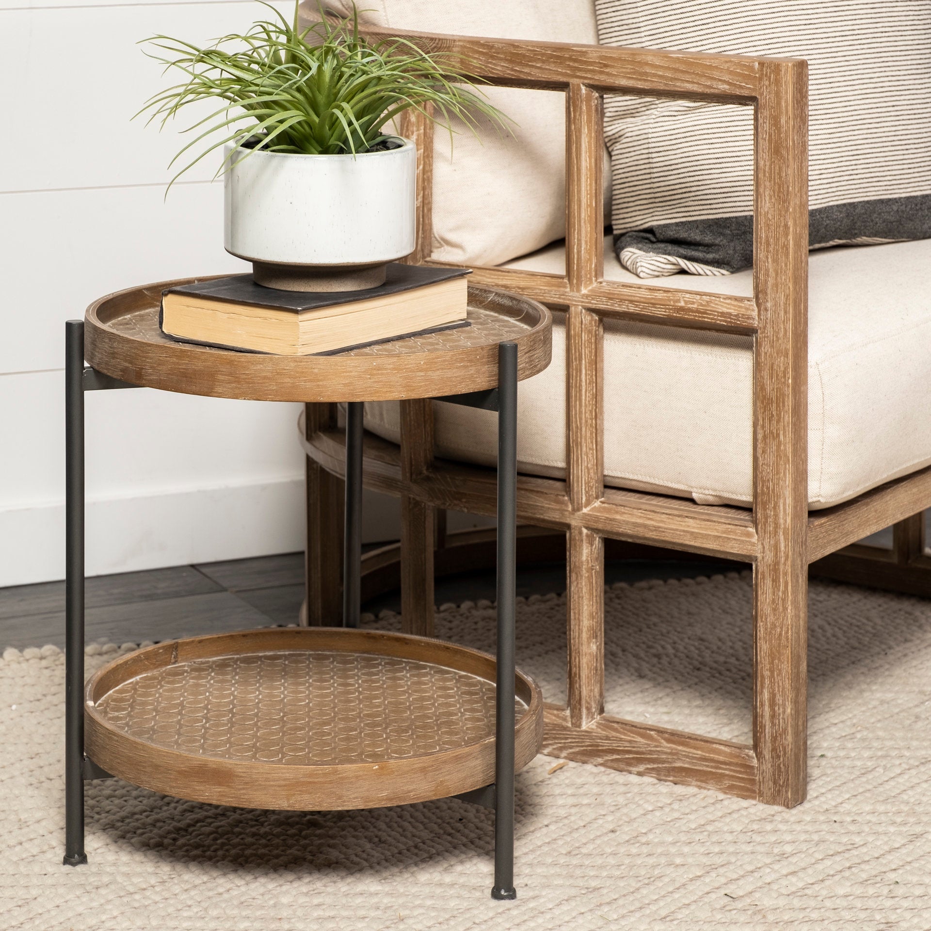 Mercana Kade Tray-Style Wood Side Table
