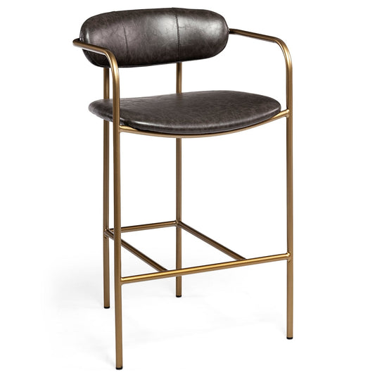 Mercana Parker Brown Faux Leather Counter Stool