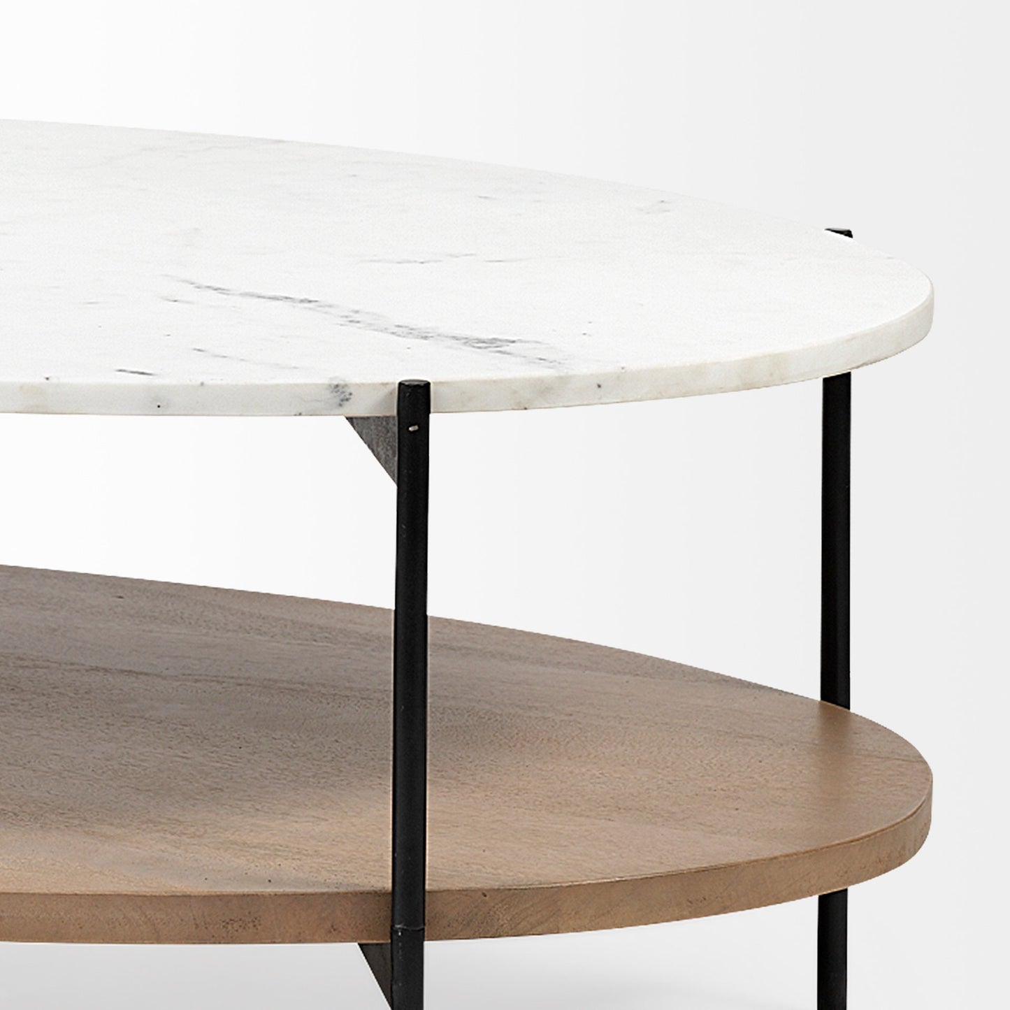 Mercana Larkin Marble Top Oval Coffee Table