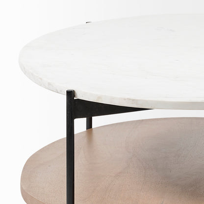Mercana Larkin Marble Top Oval Coffee Table