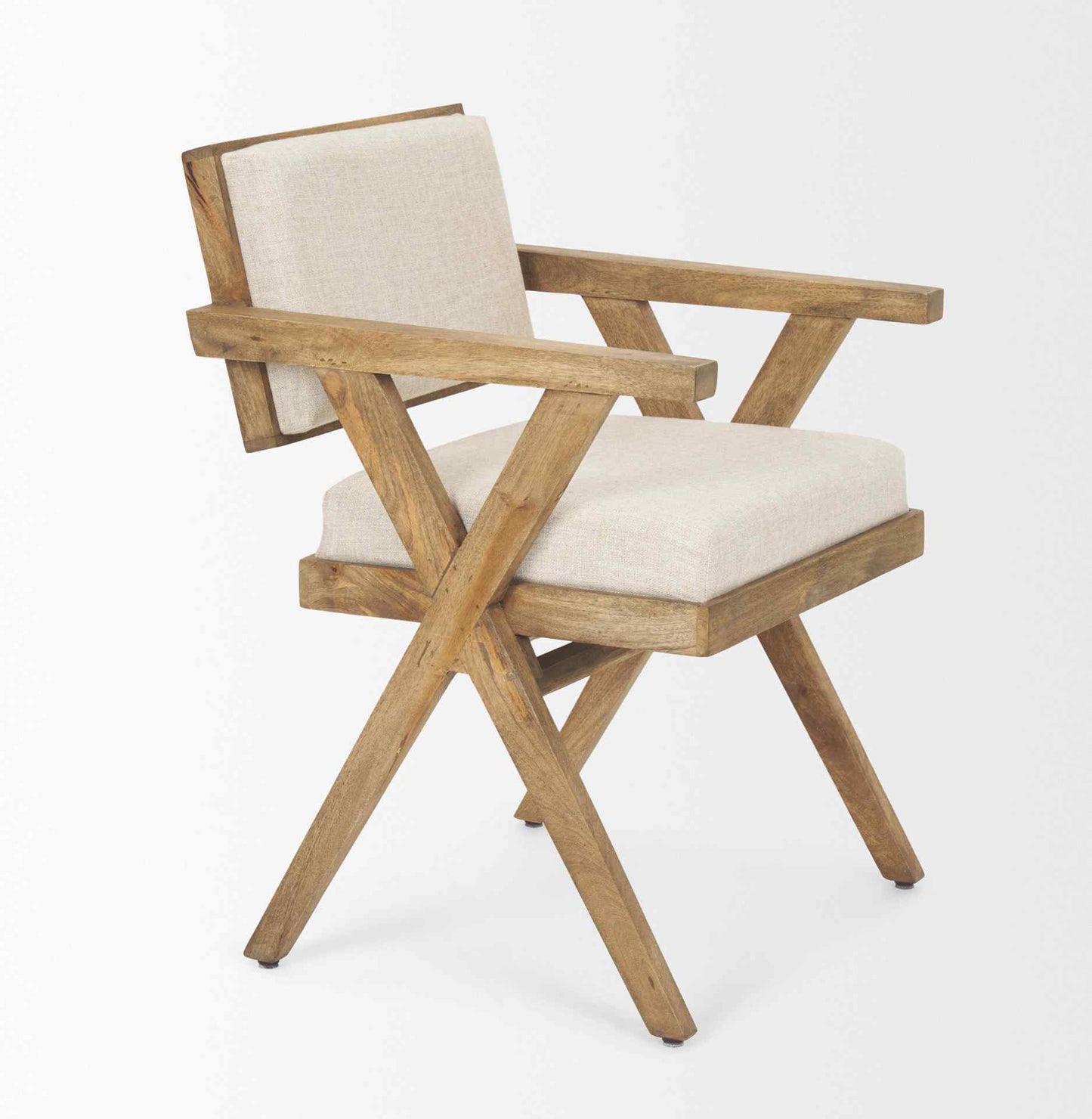 Mercana Topanga Cream Fabric Dining Chair (Set of 2)