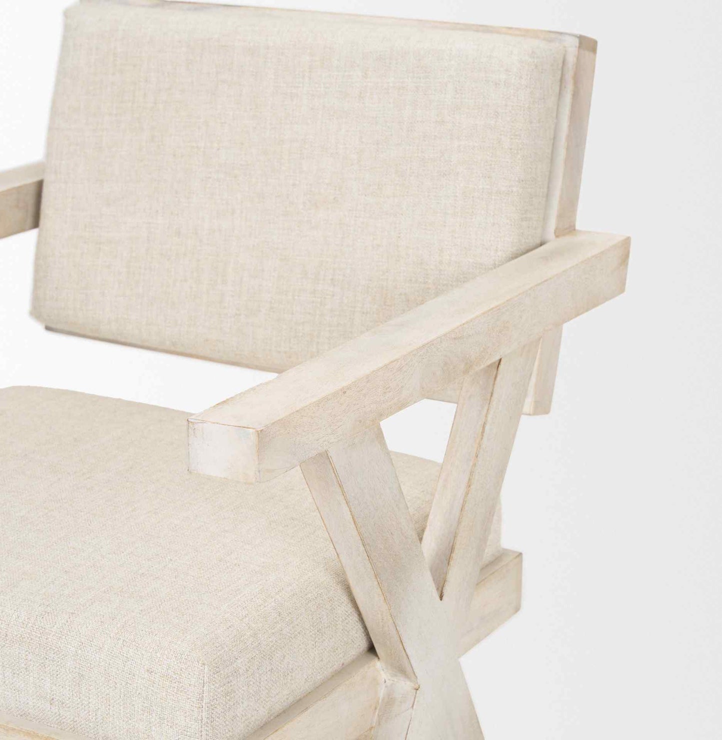 Mercana Topanga Cream Fabric Dining Chair (Set of 2)
