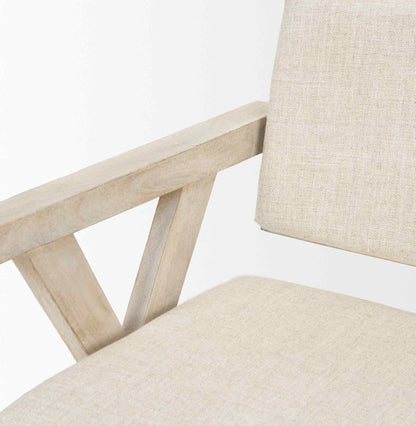 Mercana Topanga Cream Fabric Dining Chair (Set of 2)